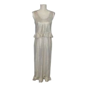 Kate & Mallory  Gold & Cream Ruffle‎ A line Waist Dress Size XL NEW